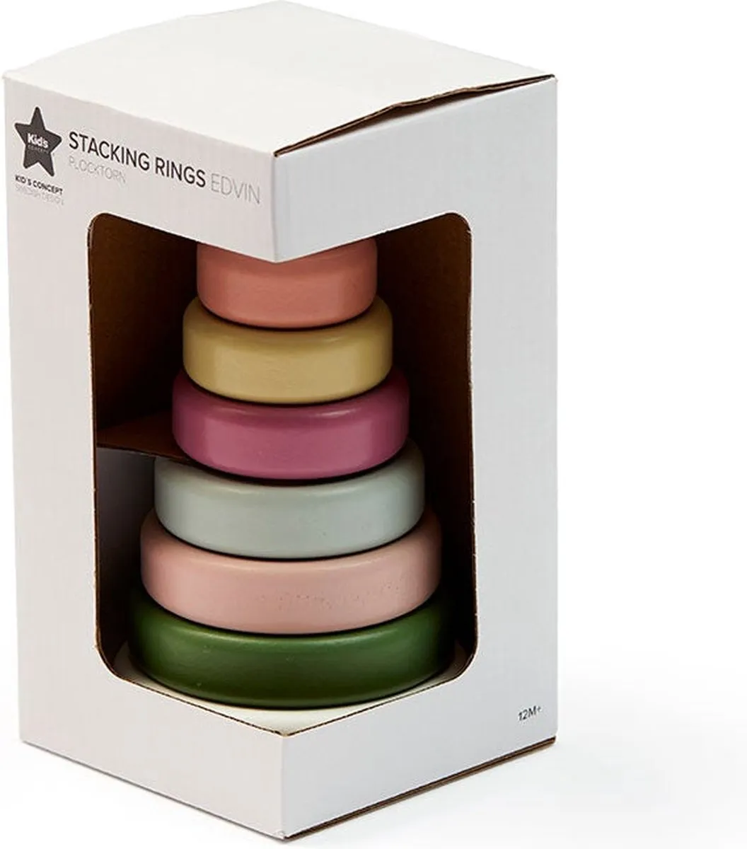 Kids Concept Stapeltoren Ringen Edvin - Multicolor