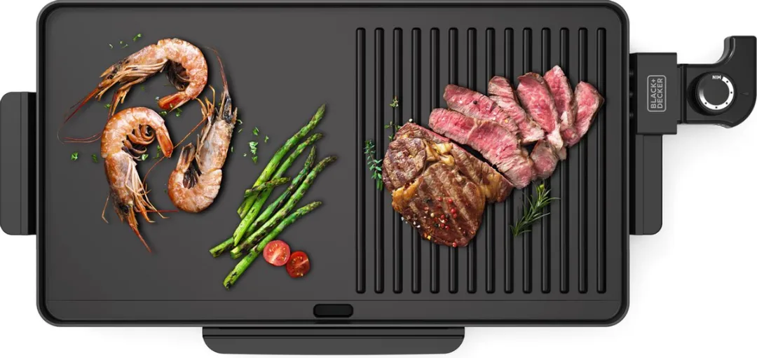BLACK+DECKER BXGD2200E Contactgrill 2200W - Zwart - afbeelding 3 van 6