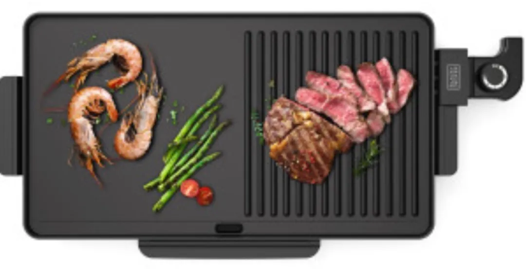 BLACK+DECKER BXGD2200E Contactgrill 2200W - Zwart - afbeelding 2 van 6