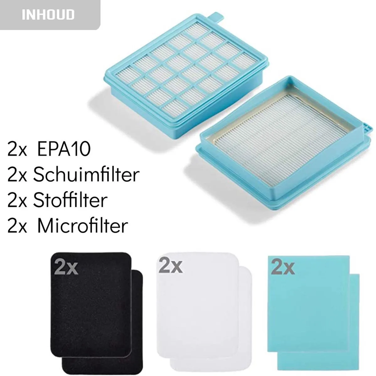 Philips FC8058/01 HEPA Filterset - 2x voor PowerPro Compact/Active