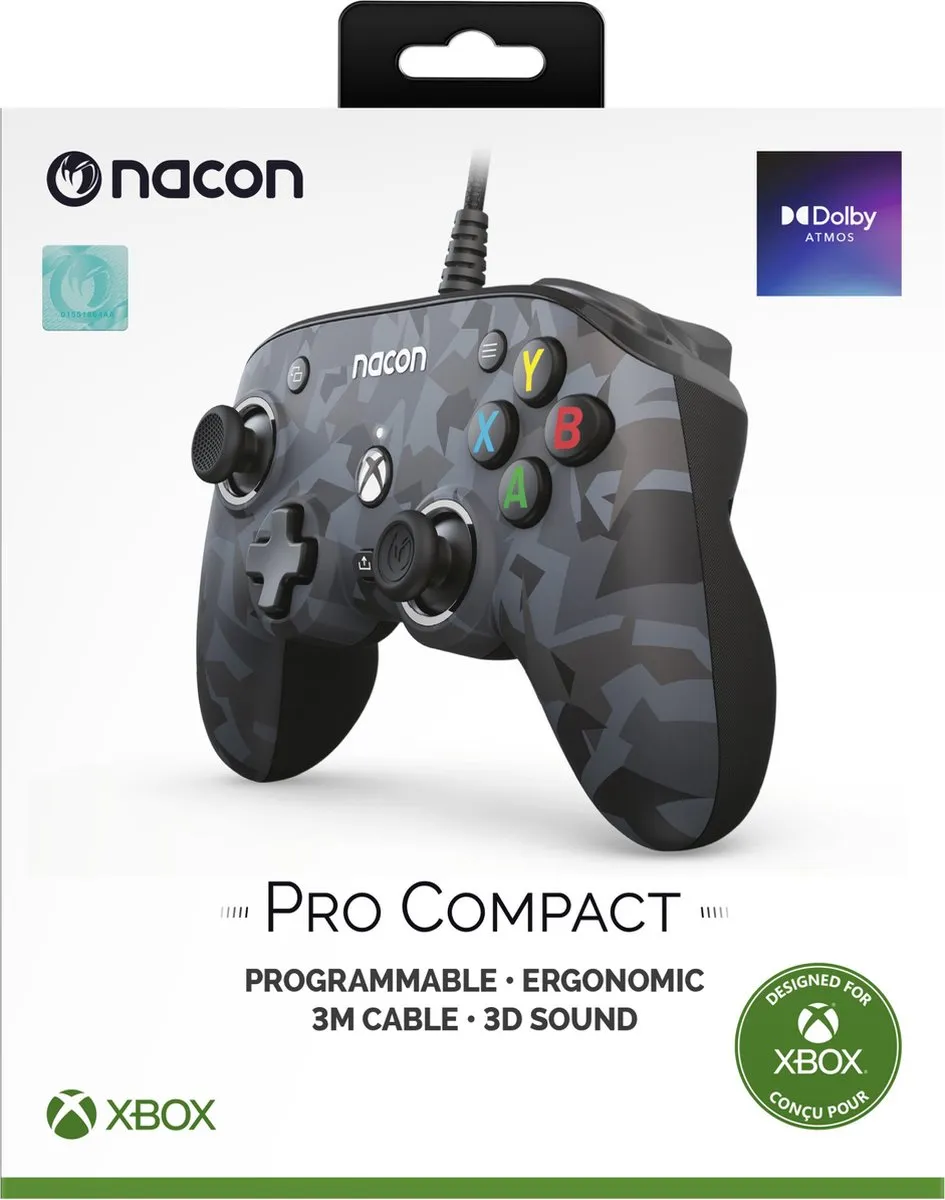 Nacon Pro Compact Controller Xbox Series X|S - Grijs