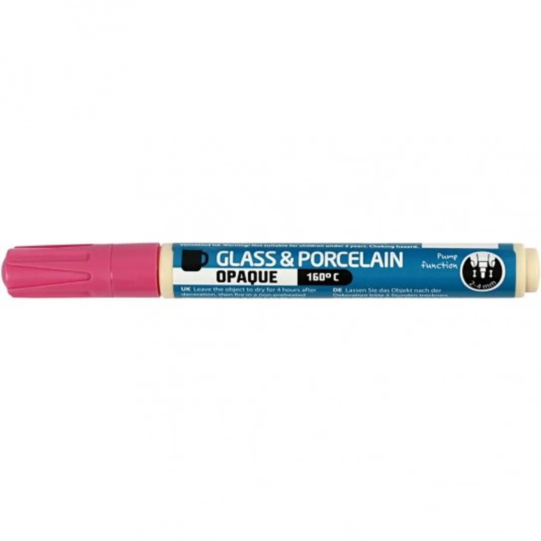 Creativ Company Glas- en Porseleinstift Dekkend Roze