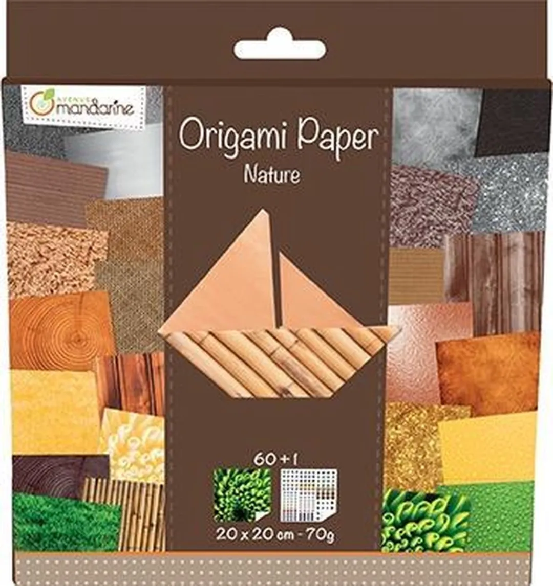 Clairefontaine Origami Papier Nature 60 Vel 70g 20x20cm - Meerkleurig