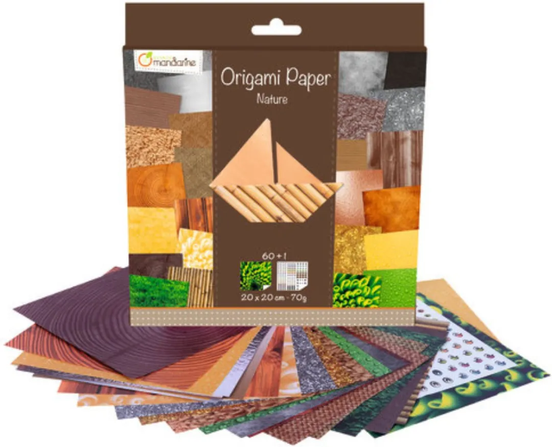 Clairefontaine Origami Papier Nature 60 Vel 70g 20x20cm - Meerkleurig