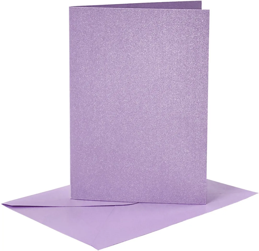 Creativ Company Kaarten & Enveloppen 10,5x15cm Paars Parelmoer