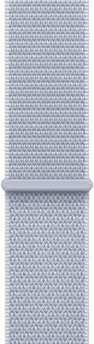Apple Watch Series 10 - Wifi - 46mm - Zilveren Aluminium Case met Blauw Cloud Geweven Sportbandje