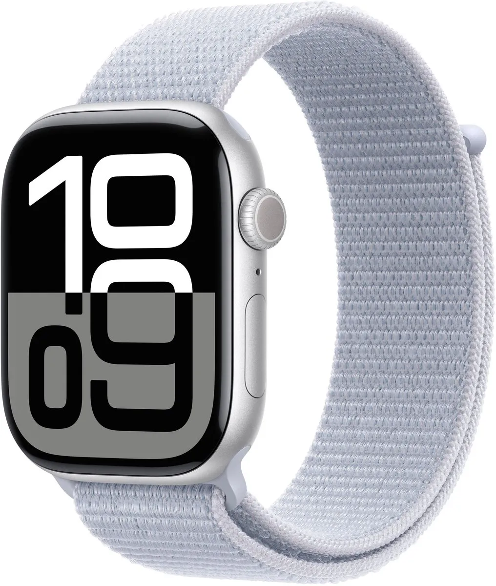 Apple Watch Series 10 46mm - Zilver Aluminium Blauw Band