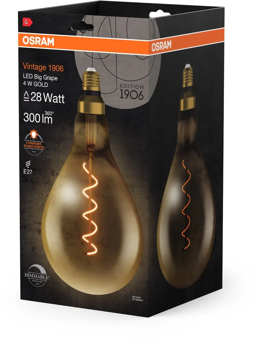 Osram LED Peer E27 5W Warmwit - 16cm Helder