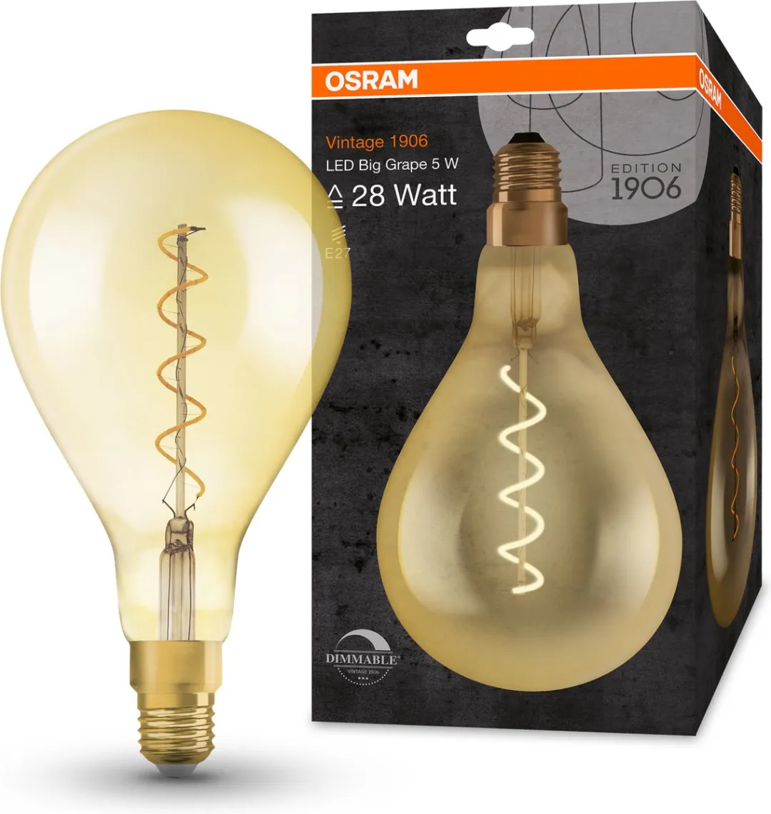 Osram LED Peer E27 5W Warmwit - 16cm Helder