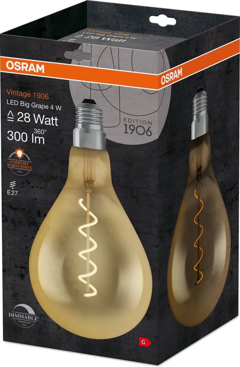 Osram LED Peer E27 5W Warmwit - 16cm Helder - afbeelding 6 van 6