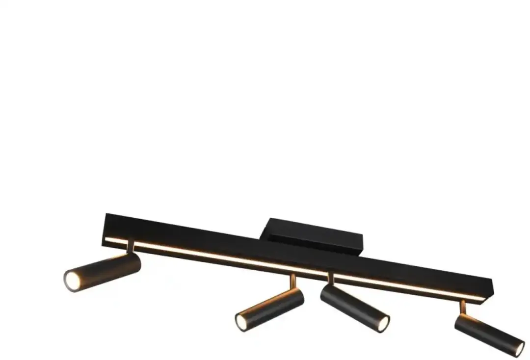 TRIO Zeno 648310532 Plafondlamp - Zwart Mat - afbeelding 5 van 6
