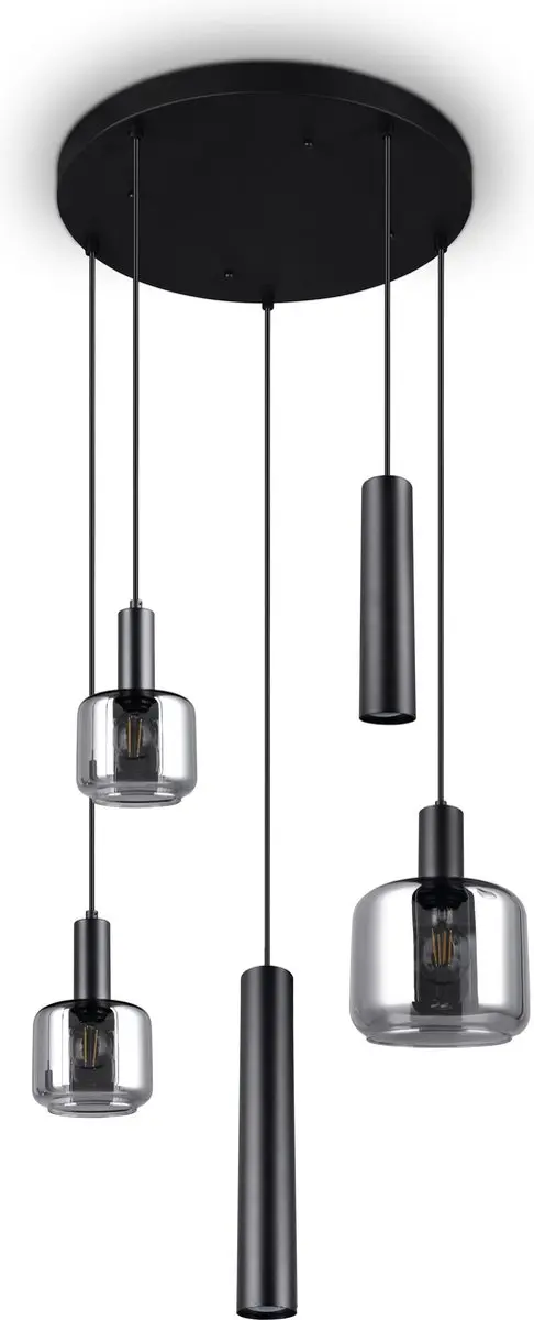 Trio Mataro Hanglamp - Zwart Mat - afbeelding 3 van 6
