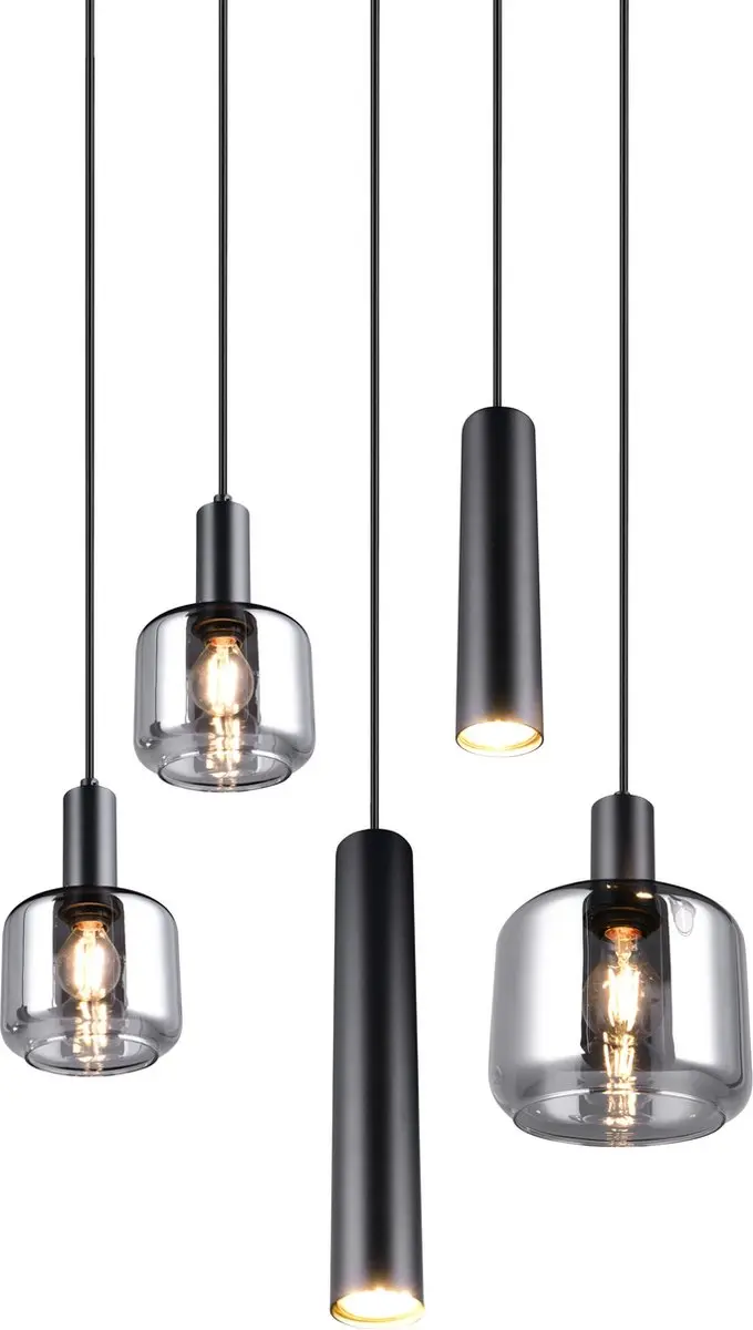 Trio Mataro Hanglamp - Zwart Mat - afbeelding 4 van 6