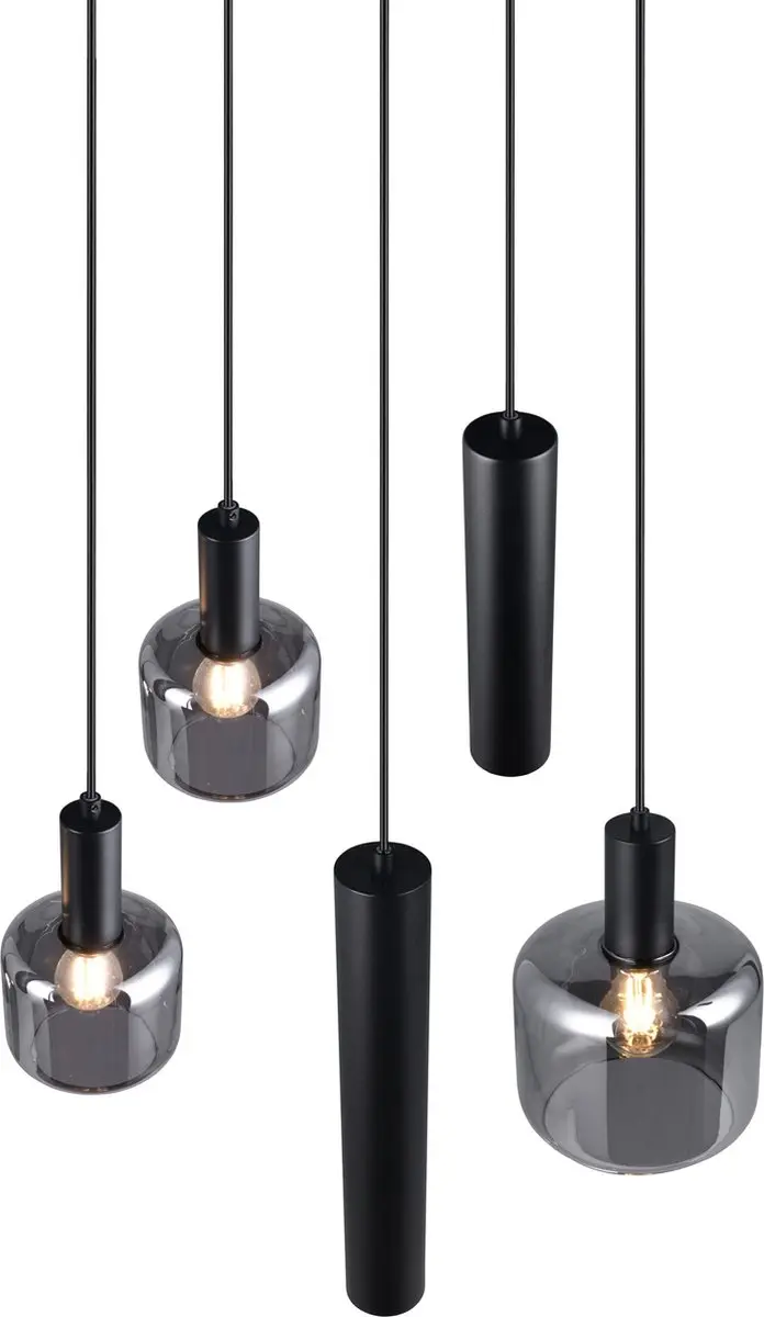 Trio Mataro Hanglamp - Zwart Mat - afbeelding 5 van 6