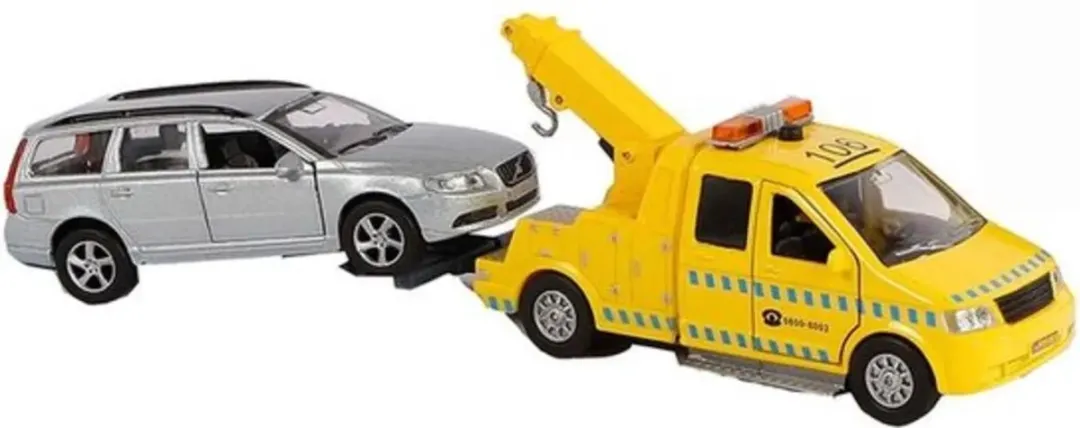 Kids GLOBE Afsleepwagen Volvo V70 - Geel