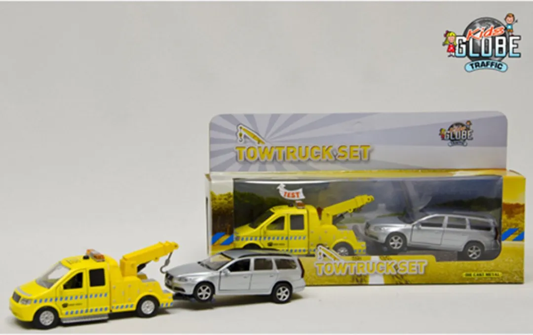 Kids GLOBE Afsleepwagen Volvo V70 - Geel