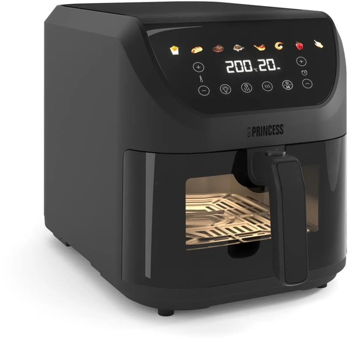 Princess 182476 SlimFry Airfryer 8L - 2000W - 8 Programma's - Zwart - afbeelding 6 van 6