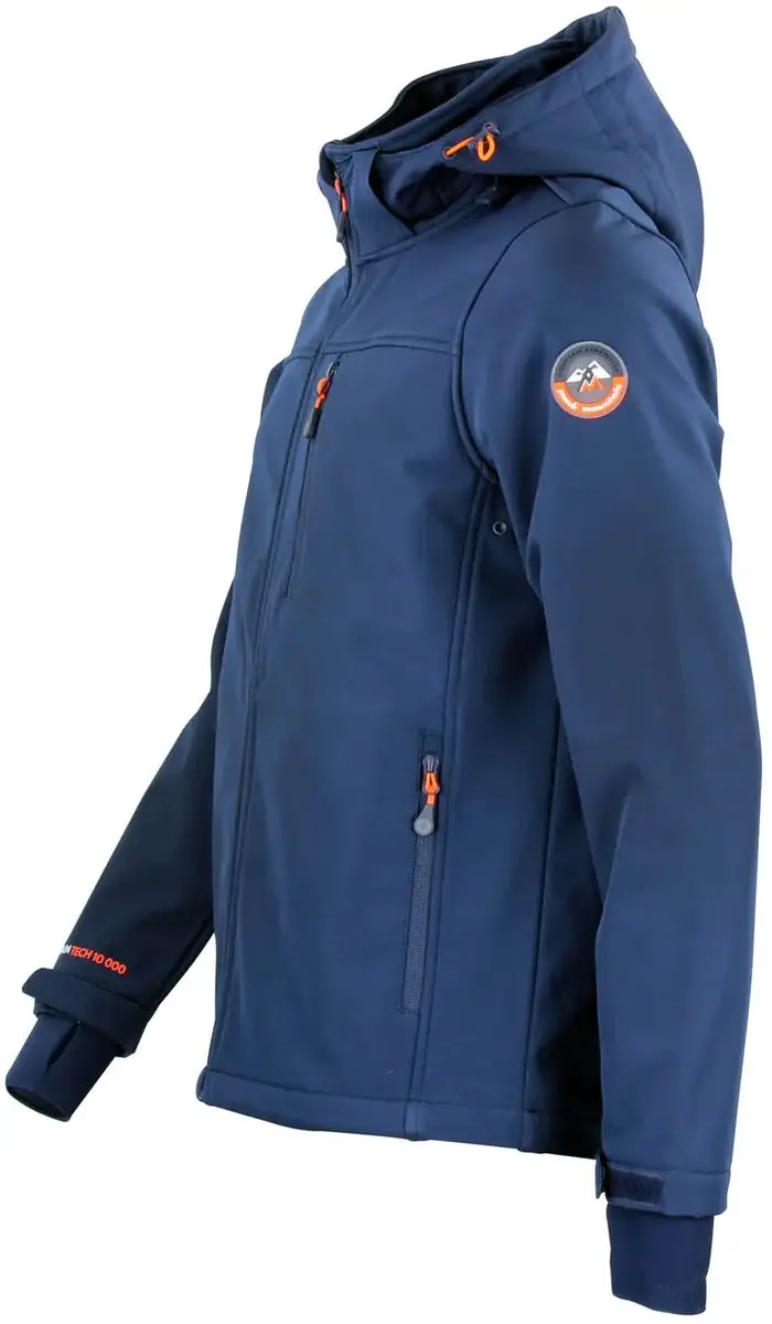 Peak Mountain Claude Softshell Jas met Capuchon - Marine - afbeelding 3 van 6