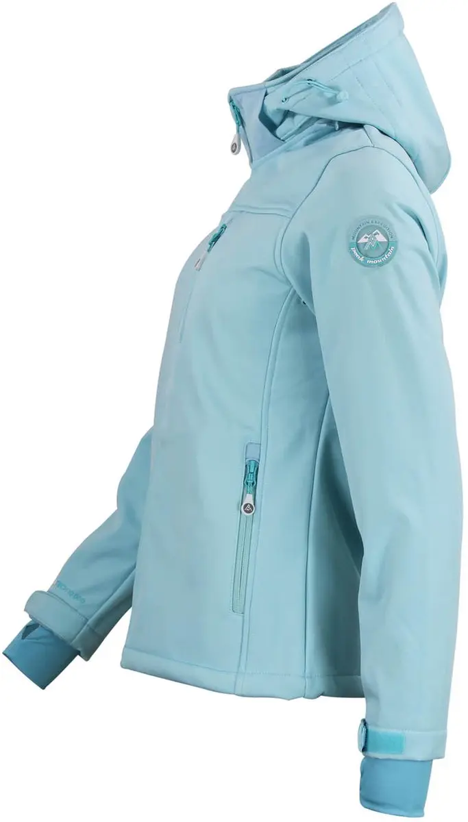 Peak Mountain Aclaude Dames Softshell Hoodie - Hemelsblauw - afbeelding 2 van 6