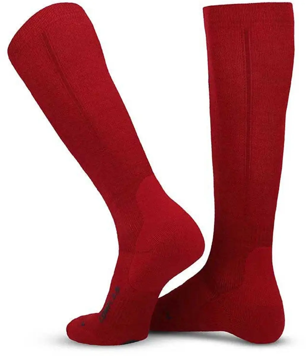 Lenz Compression 2.0 Merino Skisokken - Rood - afbeelding 2 van 6
