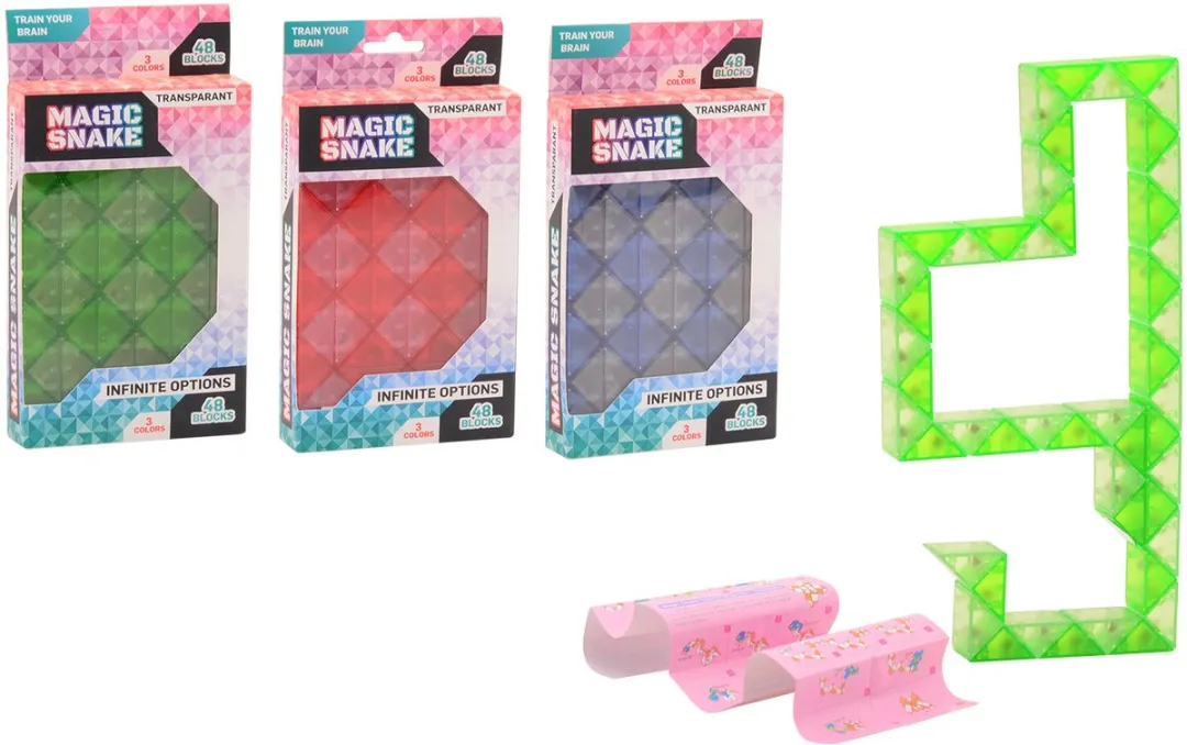 Johntoy Magische Slang Puzzel 3 Stuks