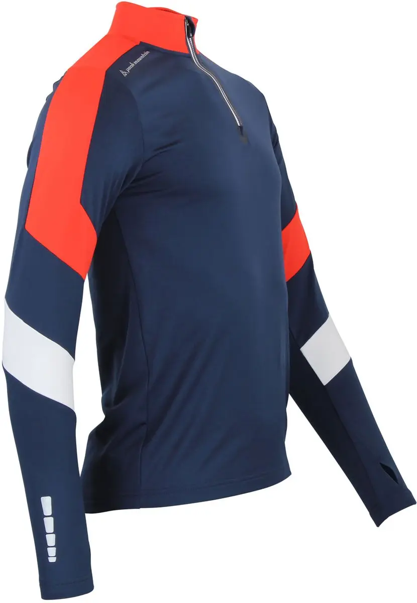 Peak Mountain Caspiro Zip Shirt Lange Mouwen - Marine - afbeelding 2 van 6