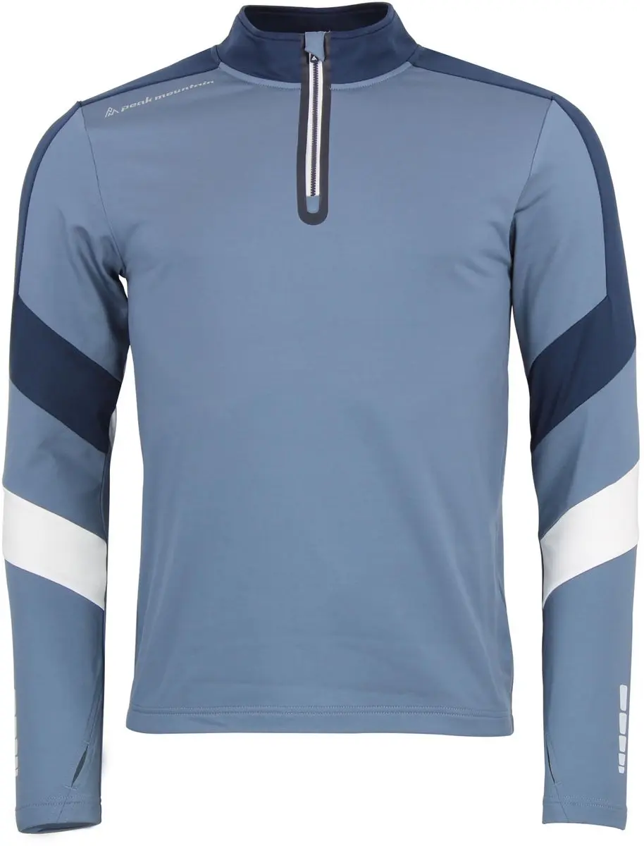 Peak Mountain Caspiro Zip Shirt Lange Mouwen - Marine - afbeelding 4 van 6