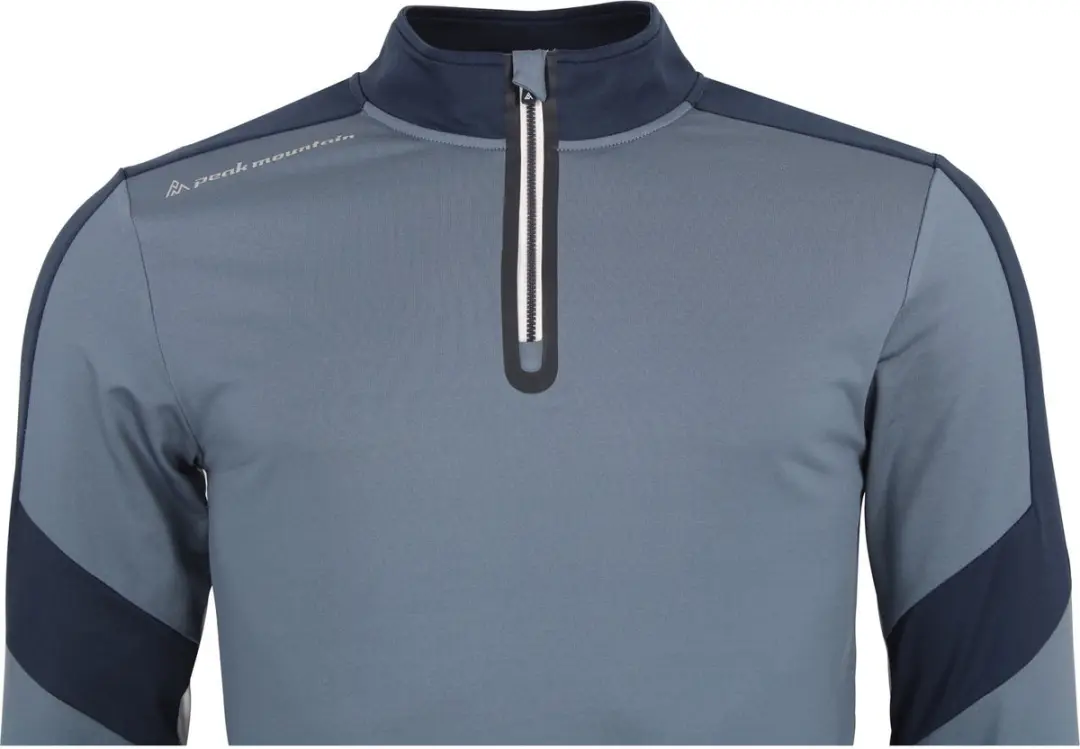 Peak Mountain Caspiro Zip Shirt Lange Mouwen - Marine - afbeelding 6 van 6