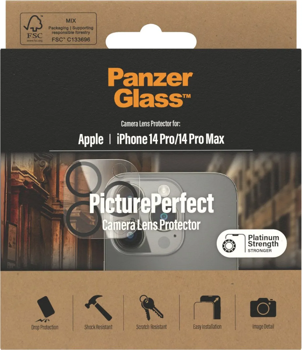PanzerGlass PicturePerfect iPhone 14 Pro Camera Protector - Case Friendly
