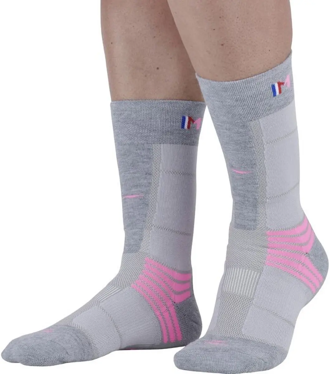 Monnet Trek Air Sokken - Grijs/Roze - afbeelding 4 van 6