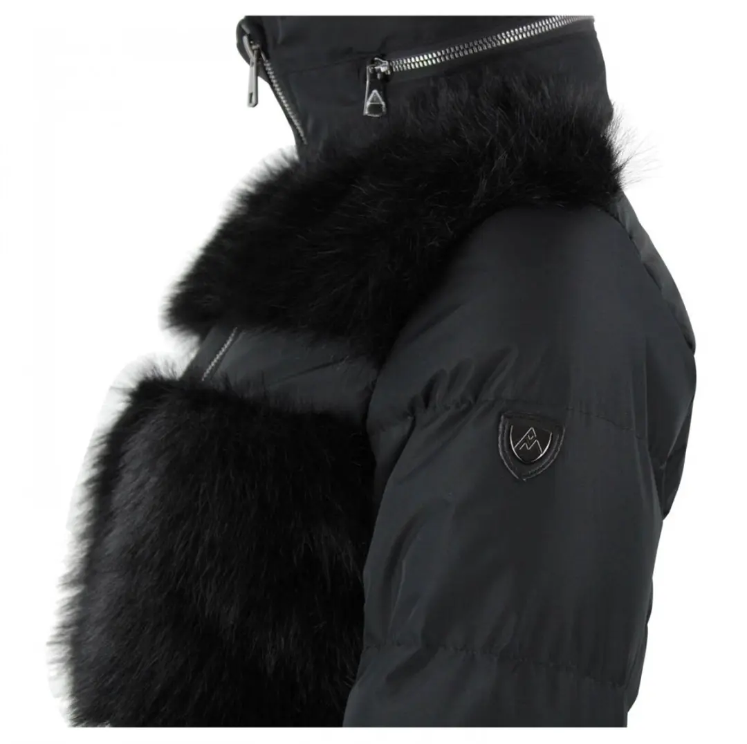 Peak Mountain Bont Damesjack met Capuchon - Zwart - L - afbeelding 2 van 6