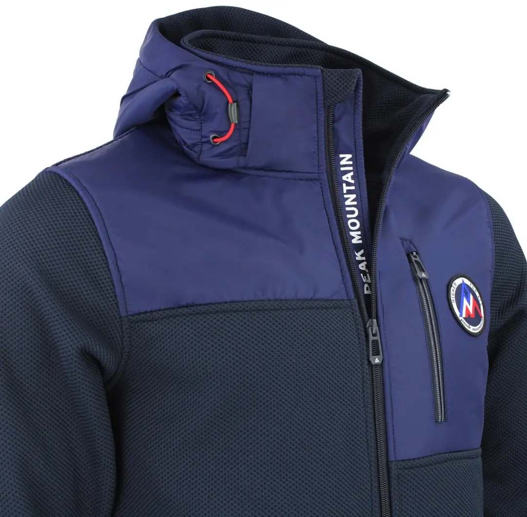 Peak Mountain Carillon Afneembare Hoodie - Marine - L - afbeelding 5 van 6