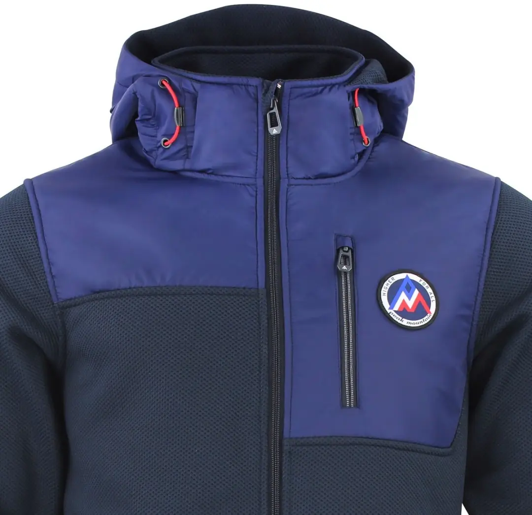 Peak Mountain Carillon Afneembare Hoodie - Marine - L - afbeelding 3 van 6