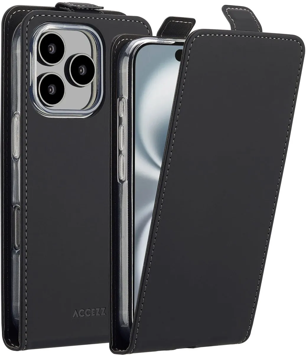 Accezz Hoesje iPhone 16 Pro Flipcase - Zwart