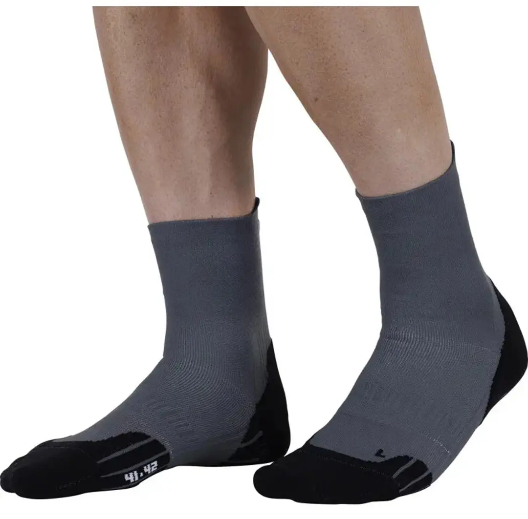 Monnet Run Ultra 2 Mid Hardloopsokken - Grijs/Zwart - afbeelding 3 van 4