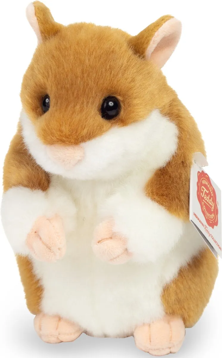 Teddy Hermann Knuffeldier Hamster - Bruin/Wit 16cm