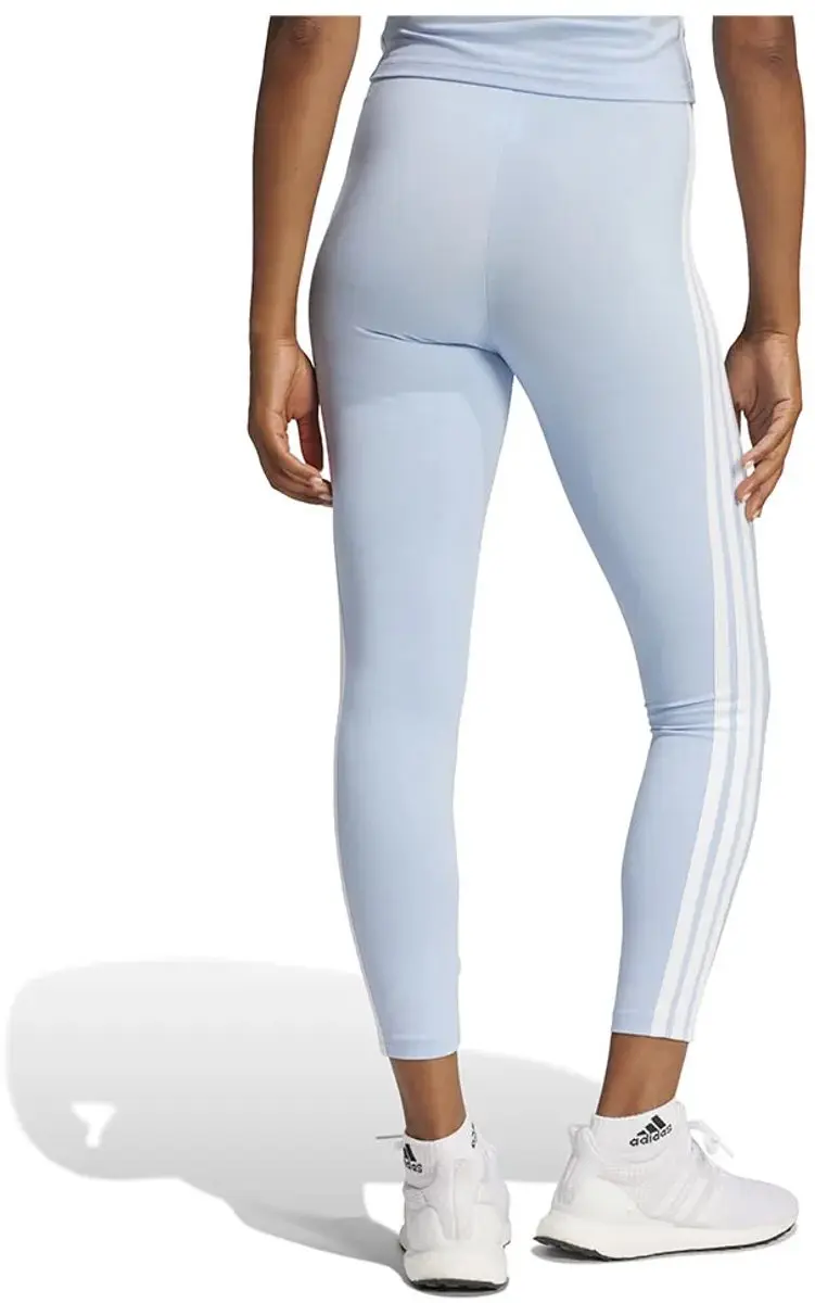 adidas Essentials 3-Stripes Leggings Dames - Glow Blue/White - L - afbeelding 3 van 6