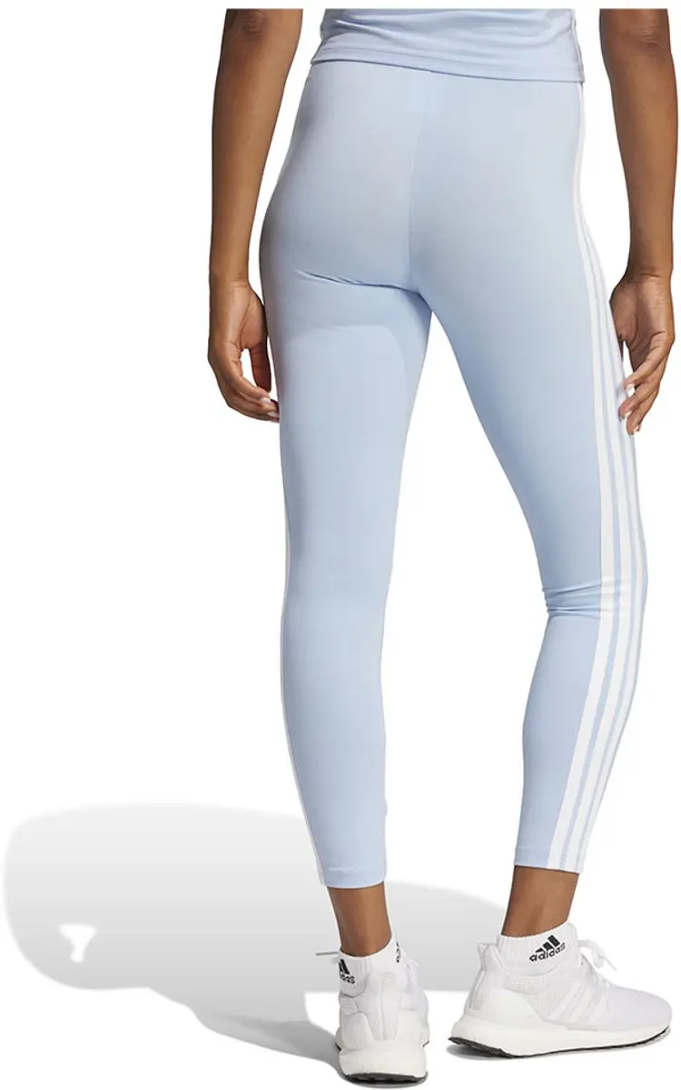 adidas Essentials 3-Stripes Leggings Dames - Glow Blue/White - L - afbeelding 2 van 6