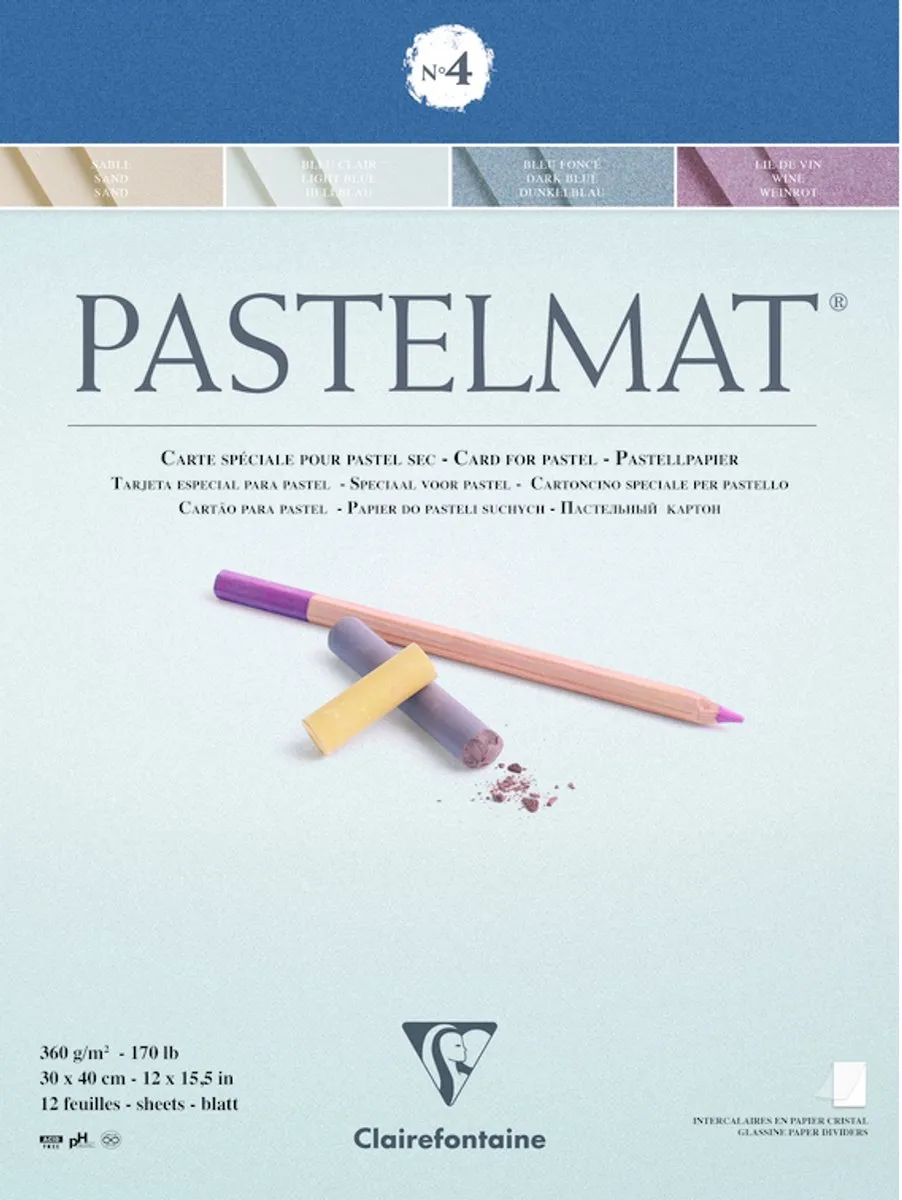 Clairefontaine Pastelmat Blok No.4 Assorti 4 Kleuren