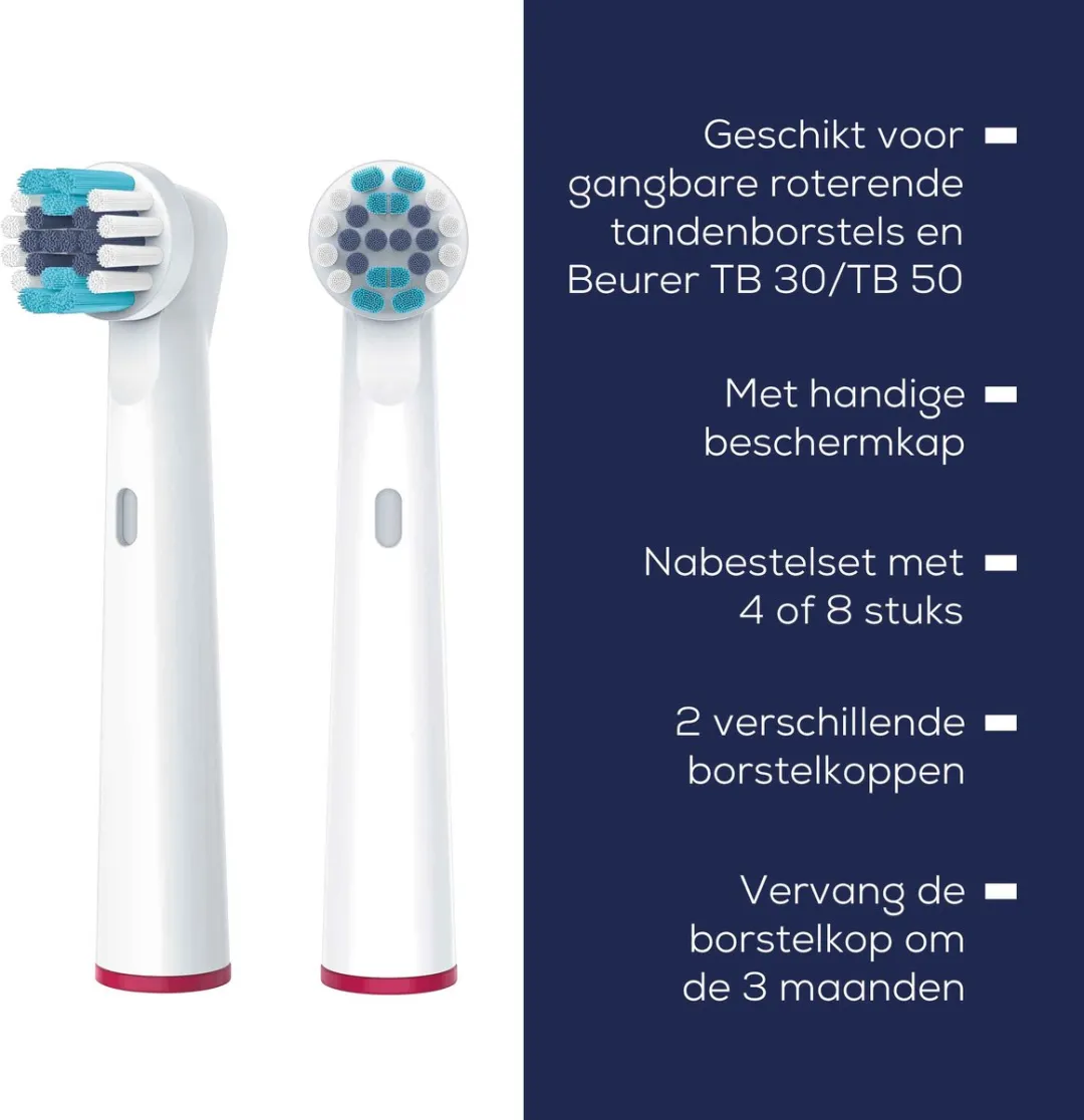 Beurer Opzetborstels 10154 - 8 Stuks