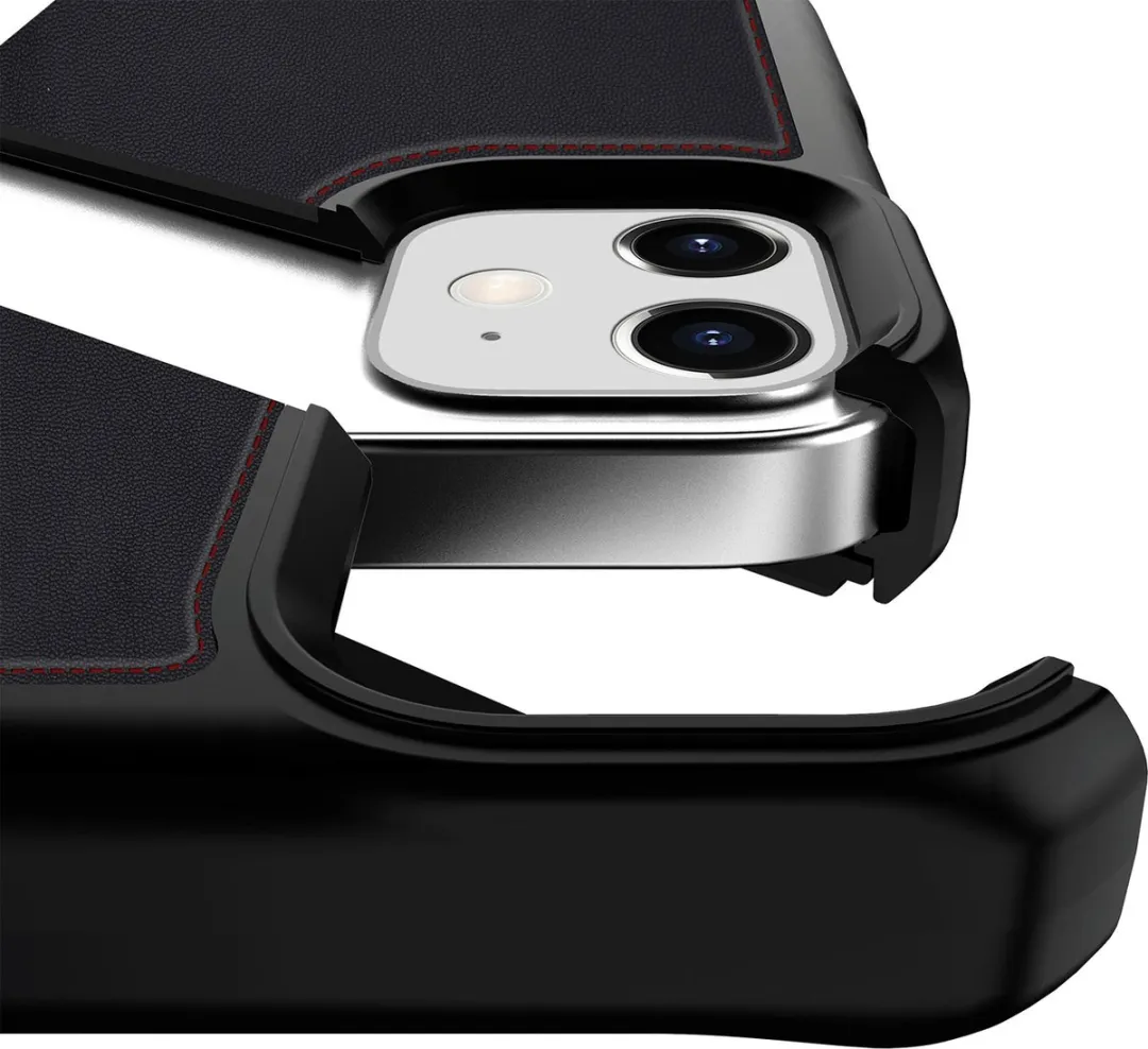 Itskins Hybrid Folio Bookcase iPhone 12 Mini AP2G-HYBRF-BKRL - Zwart