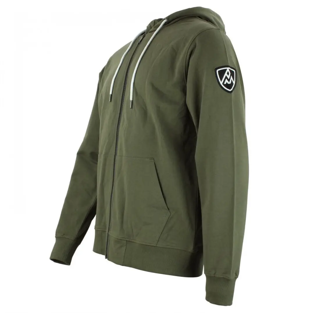 Peak Mountain Katoenen Sweatshirt met Rits French Terry - Kaki - afbeelding 4 van 6