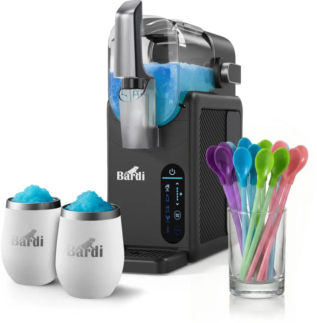 Bardi Slushmachine grijs met set cups Wit
