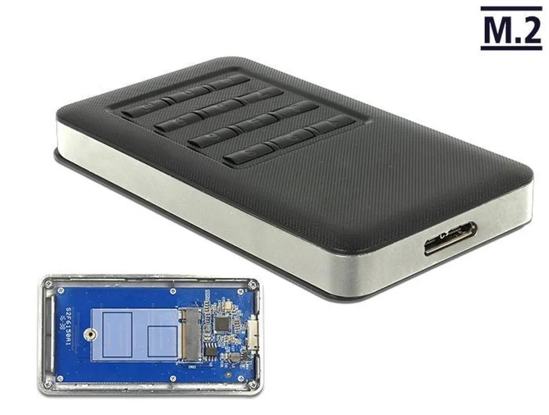 Delock DLCK-42594 M.2 SSD Behuizing - USB 3.0 - Zwart - afbeelding 6 van 6