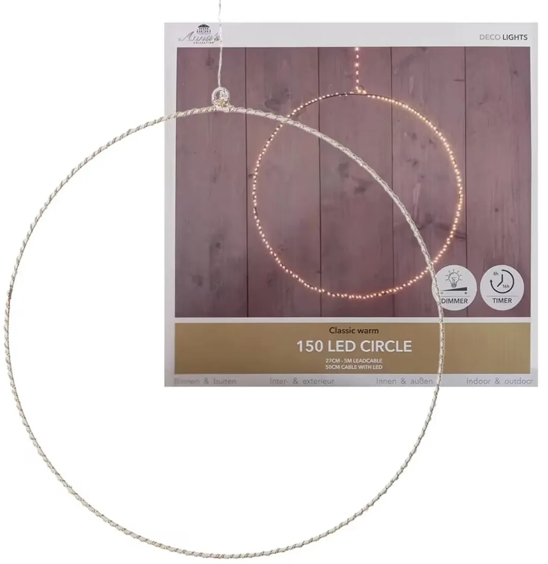 Anna's Collection Zilverraadverlichting Circle 150 LED