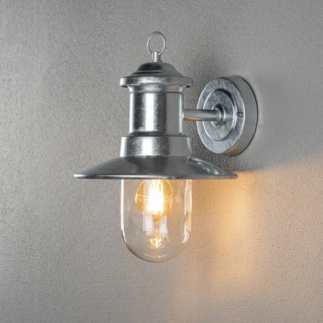 Konstsmide Wandlamp Napoli 75W - Staal Zilver