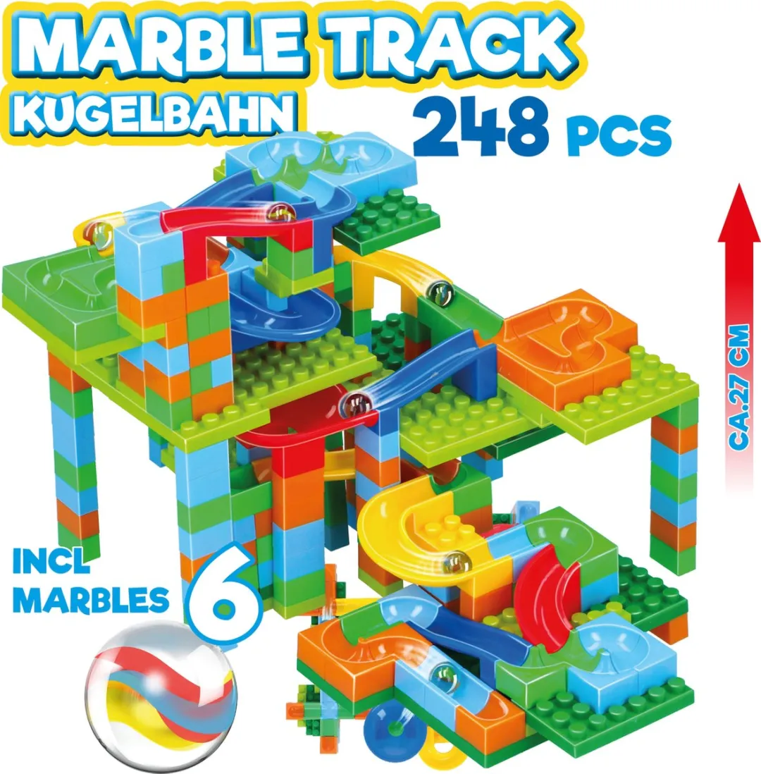 Eddy Toys Knikkerbaan 248-delig - 380 Baandelen - Multicolor - afbeelding 6 van 6