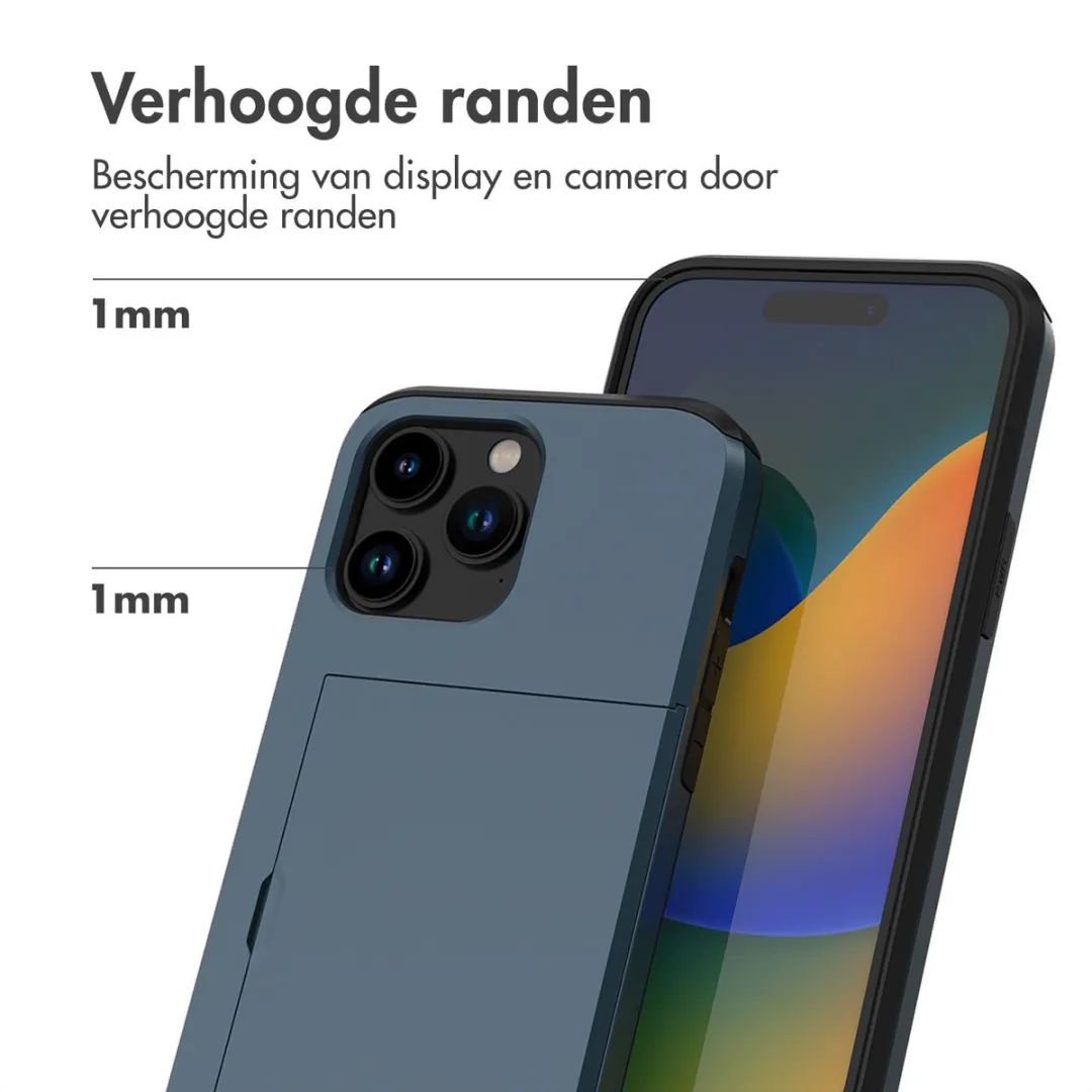 Imoshion Hoesje iPhone 14 Pro - 2 Pasjes Donkerblauw