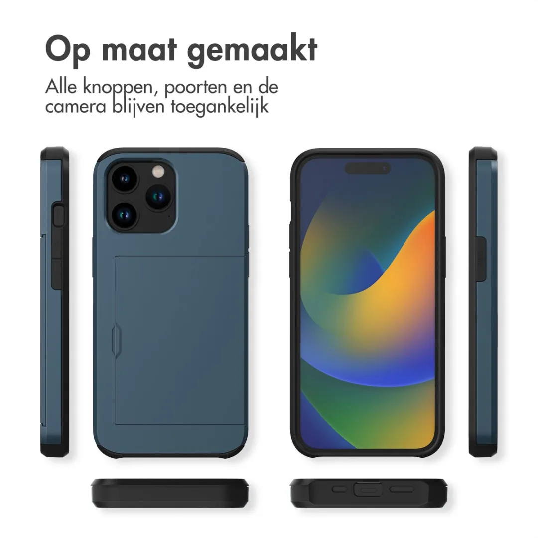Imoshion Hoesje iPhone 14 Pro - 2 Pasjes Donkerblauw