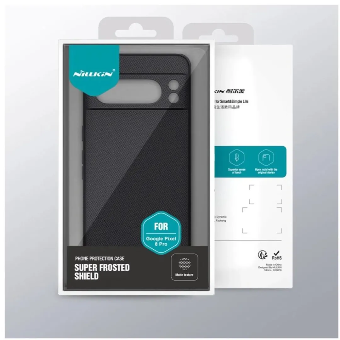 Nillkin Super Frosted Shield Google Pixel 8 Pro Hoesje - Zwart